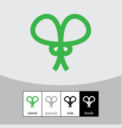 Minimalist Snake Logo Green Color