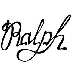 Ralph Name Lettering