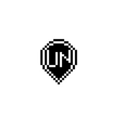 Un Pixel Art Initial Logo