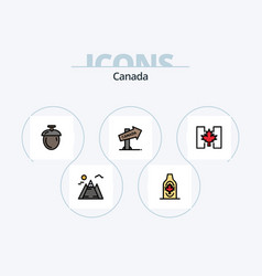 Canada Line Filled Icon Pack 5 Icon Design Canada