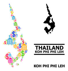 Collage Map Koh Phi Leh Bank