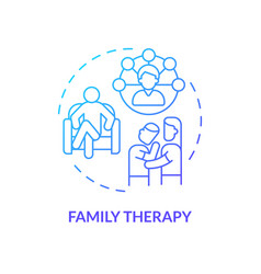 Family Therapy Blue Gradient Concept Icon