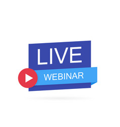 Live Webinar Button Icon Emblem