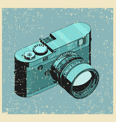 Mirrorless Rangefinder Camera Retro Poster