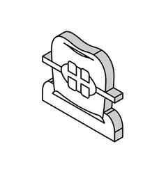 Mount Tooth Braces Isometric Icon