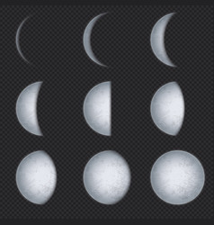 Moon phases icon border in Royalty Free Vector Image