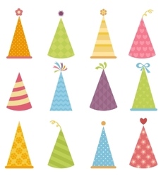 Colorful Party Hats Set Royalty Free Vector Image