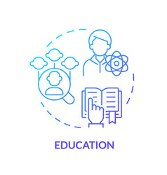 Education Blue Gradient Concept Icon