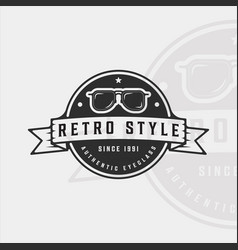 Eyeglass Logo Vintage Template Icon Graphic