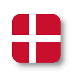 Rounded Square Flag Of Denmark