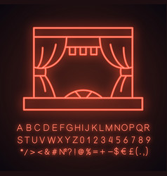 Theater Stage Neon Light Icon