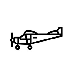 Tricycle Gear Airplane Aircraft Line Icon