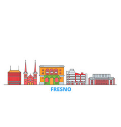 United States Fresno Line Cityscape Flat