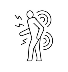 Human Back Stroke Line Icon