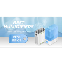 Humidifier Realistic Advertising Banner