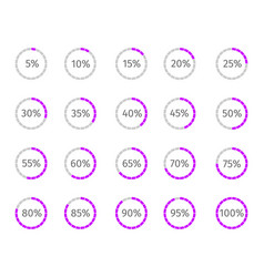 Round Loading Bars With Percentage Numbers Divided