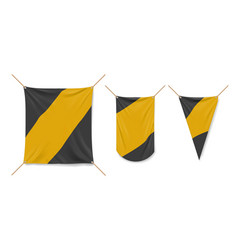 Vinyl Banner And Pennants Hanging With Ropes