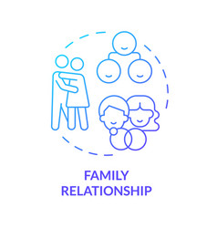 Family Relationship Blue Gradient Concept Icon