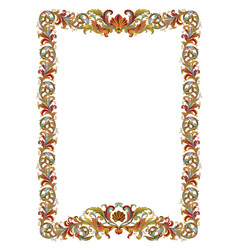 Frame For A4 Format Certificate Medieval Floral O