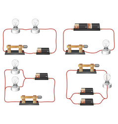 Science Education Infographic Circuit Diagram Set