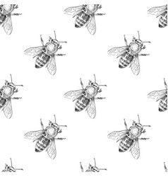 Seamless Bee Ornament Pattern Backgrounds