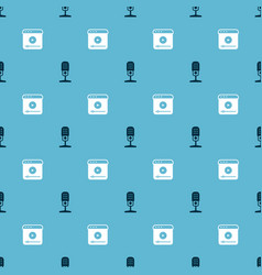 Set Microphone And Live Stream On Seamless Pattern