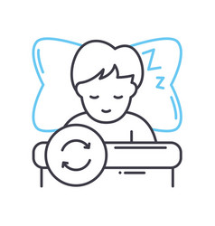 Sleep Cycle Line Icon Outline Symbol