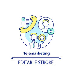 Telemarketing Concept Icon