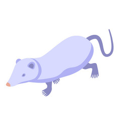 White Mouse Icon Isometric Shrew Animal