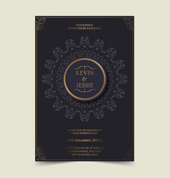 Elegant Wedding Invitation With Pattern Motif