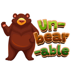 Un-bear-able A Funny Cartoon Pun With Animals