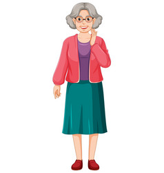 A Female Senior Cartoon Character