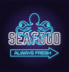 Best Seafood Fresh Octopus Neon Sign