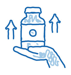 Jar Vitamins To Enhance Immunity Doodle Icon