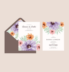 Romantic And Elegant Wedding Card Template