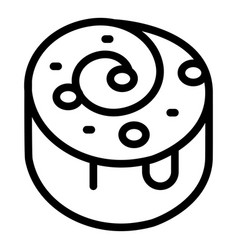 Sweet Dough Pastry Roll Icon Outline