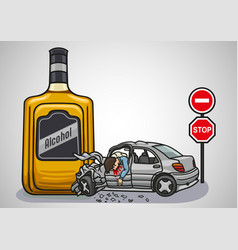 A Drunk Driver Risks To Get Into Car Accident