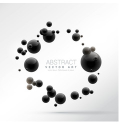 Black 3d Spheres Frame Background