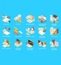 Financial Management Isometric Set