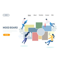 Mood Board Website Landing Page Design Template