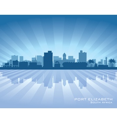 Port Elizabeth Africa City Skyline Silhouette