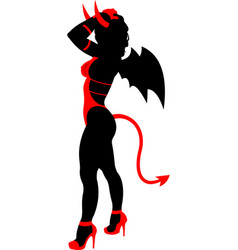 Sexy Devil Girl Silhouette