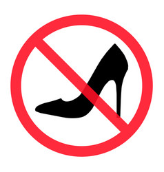 Stop High Heel Icon Shoe Fashion Style Sign