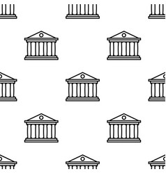 Bank Building Seamless Pattern Architecture