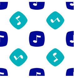 Blue Music Note Tone Icon Isolated Seamless