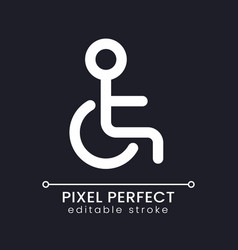 Disability Pixel Perfect White Linear Ui Icon