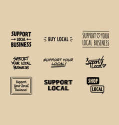 Support Your Local Small Business Badges Set