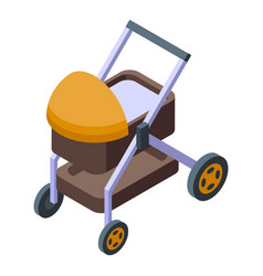 Baby Pram Icon Isometric Child Dad