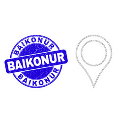 Blue Distress Baikonur Seal And Web Mesh Map