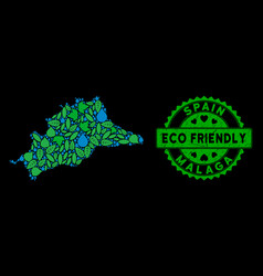 Eco Green Mosaic Malaga Province Map